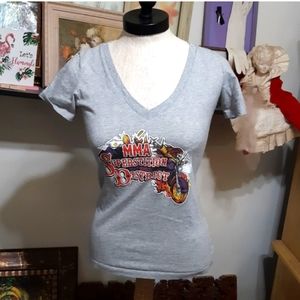 Womens Motorcycle Associate Crew T-shirt L short sleeve V neck MMA AZ